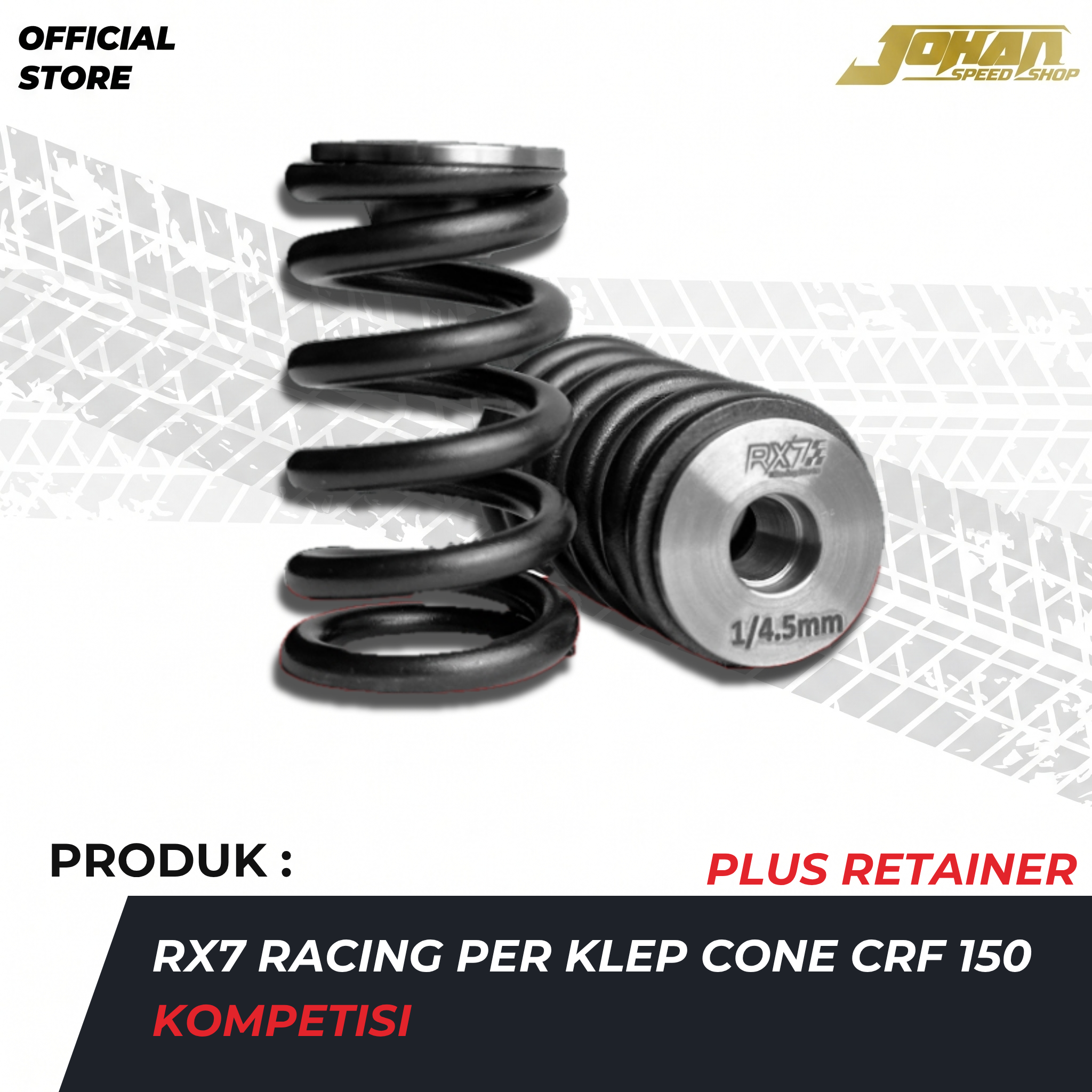 RX7 RACING PER KLEP CONE CRF 150 KOMPETISI (PLUS RETAINER)